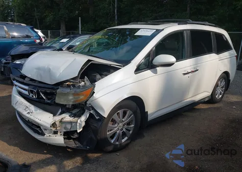 2014 Honda Odyssey Ex-L from USA, damaged, VIN 5FNRL5H60EB130518